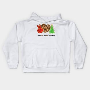 Peace Love Christmas Kids Hoodie